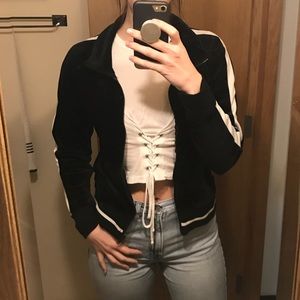 Black Velvet Track Jacket